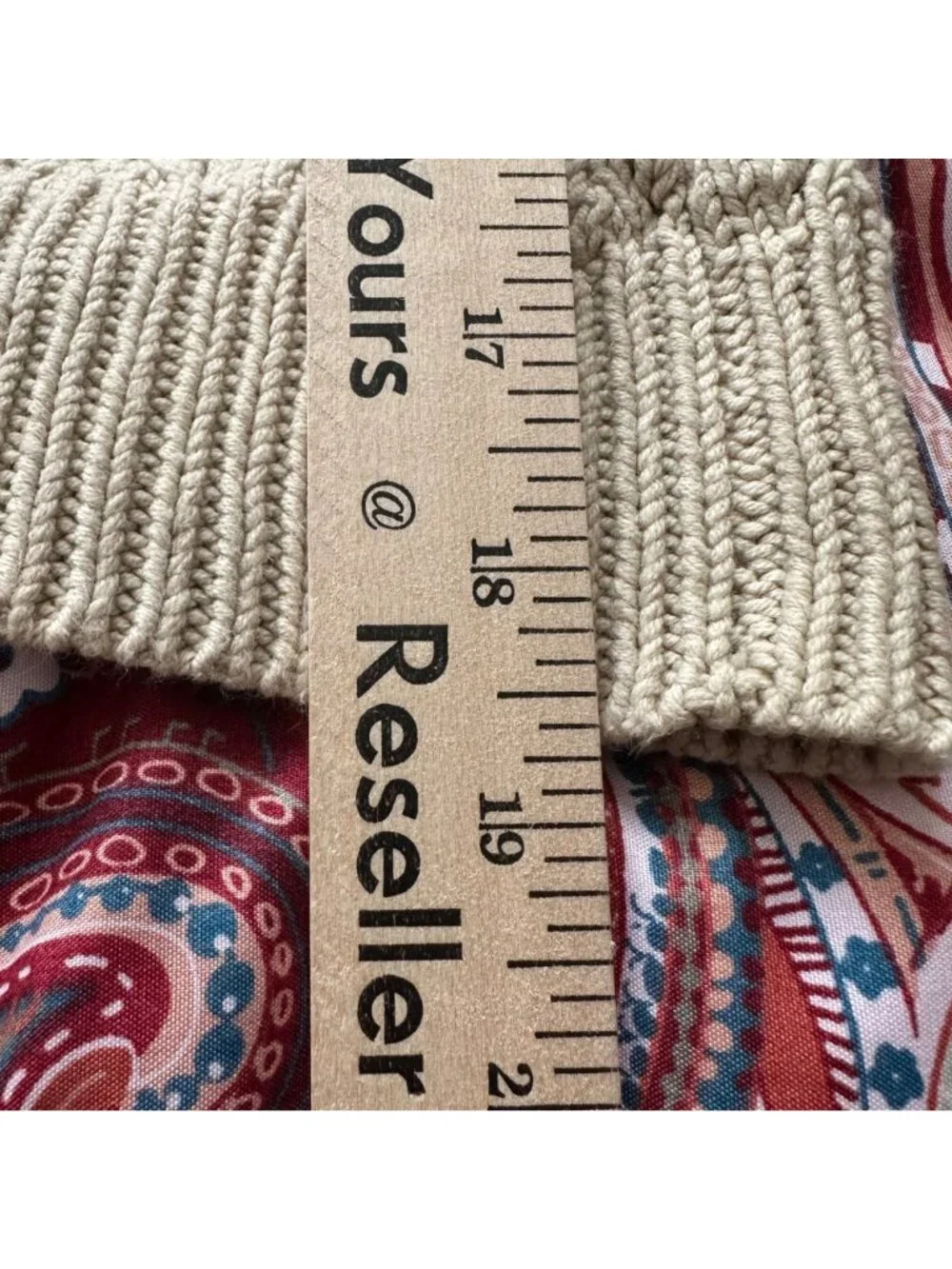 Nautica Beige Cable Knit Cardigan Cotton Blend Womens S Light Academia Preppy - Picture 8 of 8